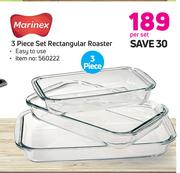 Marinex 3 Piece Set Rectangular Roaster-Per Set
