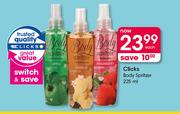 Clicks Body Spritzer-225ml Each