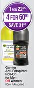 Garnier Anti Perspirant Roll On For Men Or Women Assorted-50ml