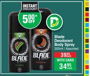 Blade Deodorant Body Spray Assorted-300ml Each