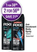 Axe Deodorant Body Spray Assorted-150ml