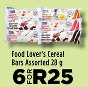 Food Lover's Cereal Bars Assorted-For 6 x 28g
