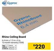 Gyproc Rhino Ceiling Board 6.4mm x 1.2m x 3m
