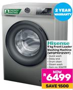 Hisense 9Kg Front Loader Washing Machine WFQP9012VMT