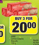 Spar Lemon Creams Biscuits-3x150g