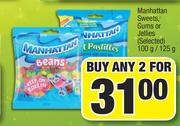 Manhattan Sweets, Gums Or Jellies-2x100g/125g