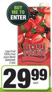Liqui Fruit 100% Fruit Juice Blend-2Ltr Each