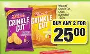 Willards Crinkle Cut Chips-2x125g