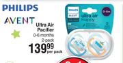 Philips Avent Ultra Air Pacifier 0-6 Months 2 Pack-Per Pack