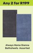 Always Home Gianna Bathsheets Assorted-For Any 2
