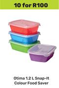 Otima 1.2L Snap-It Colour Food Saver-For 10