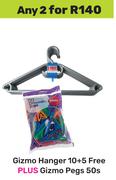 Gizmo Hanger 1.+5 Free Plus Gizmo Pegs 50's Pack-For Any 2