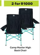 Campmaster High Back Chair-For 2