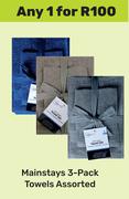 Mainstays 3-Pack Towels Assorted-For Any 1