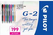 Pilot G2 Premium Gel Pens 6 + 2 free 335110-Per 8 Pack