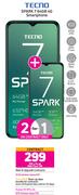 2 x Tecno Spark 7 64GB 4G Smartphone-On Red Flexi 130 + On Promo 70