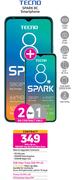 2 x Tecno Spark 8C Smartphone-On 1GB Red Top Up Core More Data + On Promo 70