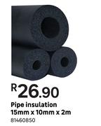 Pipe Insulation 15 mm x 10 mm x 2 m