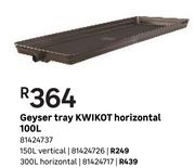Kwikot 300Ltr Horizontal Geyser Tray 