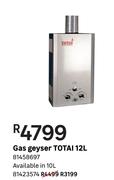 TotaI 12Ltr Gas Geyser