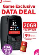 Vodacom Game Exclusive Data Deal 20GB