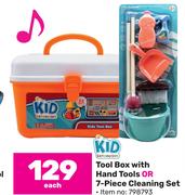 Kid Connection Tool Box With Hand Tools Or 7 Piece Cleaning Set