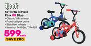 Hook 12" BMX Bicycle Pink Or Blue-Each