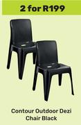 Contour Outdoor Dezi Chair (Black)-For 2