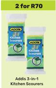 Addis 3-in-1 Kitchen Scourers-For 2