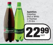 Appletiser, Grapetiser Red Or White Or Peartiser-1.25L Each