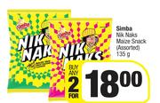 Simba Nik Naks Mazie Snack Assorted-For Any 2 x 135g