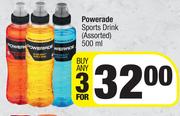 Powerade Sports Drink Assorted-For Any 3 x 500ml