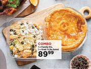 1 x Family Pie, 1 x Grab n Go Salad-Combo