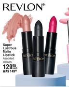 Revlon Super Lustrous Matte Lipstick Assorted Colours-Each