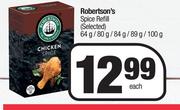 Robertson's Spice Refill (Selected)-64g/80g/84g/89g/100g Each