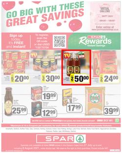 SPAR EASTERN CAPE : Go Big (27 July - 8 August 2021) Valid In | Amahlathi, Bedford, Buffalo Flats, Cala, Centane, Hankey, Idutywa, Indwe, Kwa-Fetting, Komga, Lady Frere, Nemato, Ugie, Peddie, page 8