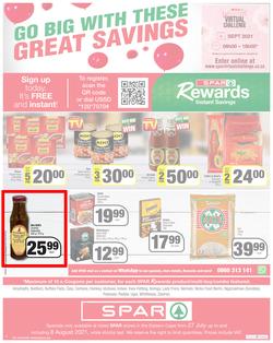 SPAR EASTERN CAPE : Go Big (27 July - 8 August 2021) Valid In | Amahlathi, Bedford, Buffalo Flats, Cala, Centane, Hankey, Idutywa, Indwe, Kwa-Fetting, Komga, Lady Frere, Nemato, Ugie, Peddie, page 8
