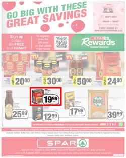 SPAR EASTERN CAPE : Go Big (27 July - 8 August 2021) Valid In | Amahlathi, Bedford, Buffalo Flats, Cala, Centane, Hankey, Idutywa, Indwe, Kwa-Fetting, Komga, Lady Frere, Nemato, Ugie, Peddie, page 8