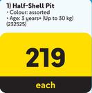 Half Shell Pit-Each
