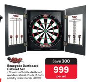 Renegade Dartboard Cabinet Set-Per Set