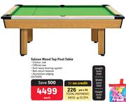 Saloon Wood Top Pool Table 