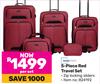 Mainstays 5-Piece Red Travel Set-Per Set