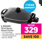 Logik 30cm Square Electric Fry Pan