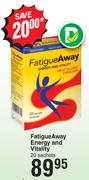 FatigueAway Energy & Vitality 20 Sachets
