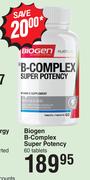 Biogen B-Complex Super Potency 60 Tablets