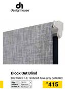 Block Out Blind Textured Dove Grey-600mm x 1.6m