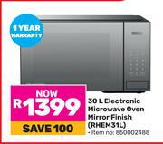 Russell Hobbs 30L Electronic Microwave Oven Mirror Finish RHEM31L
