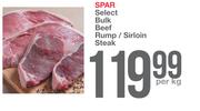 Spar Select Bulk Beef Rump/Sirloin Steak-Per Kg