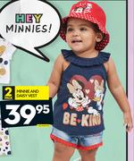 Minnie & Daisy Vest 3-36 Months (2 Pack)