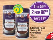 Lifstyle Food Skinny Hot Chocolate-For 2 x 120g